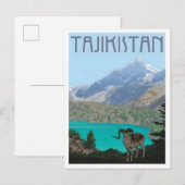 Tajikistan Vintage Travel Postkarte (Vorne/Hinten)