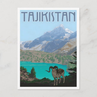 Tajikistan Vintage Travel Postkarte