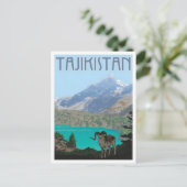 Tajikistan Vintage Travel Postkarte (Stehend Vorderseite)