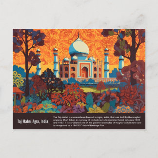 Tajmahal Painting Postkarte