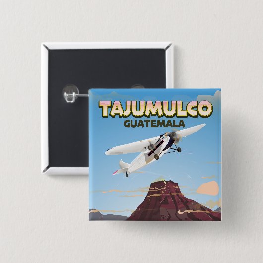 Tajumulco Guatemala Button (Vorne & Hinten)