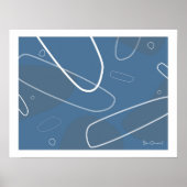 Taka - Retro-Modernes Abstraktes Poster (Vorne)