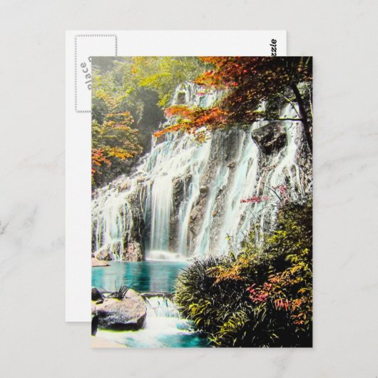 TAKAGI Glass Magic Lantern AMADARE WATERFALL Postkarte (Vorne/Hinten)