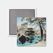 TAKAGI Glass Magic Lantern Slide KINKAKUJI GARDENS Magnet (Vorderseite/Rückseite)