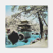TAKAGI Glass Magic Lantern Slide KINKAKUJI GARDENS Magnet (Vorne)