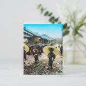 TAKAGI Glass Magic Lantern Slide School Children Postkarte (Stehend Vorderseite)