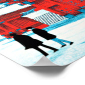 Takahashi - Das rote Tor Hongos in Snow Poster (Ecke)