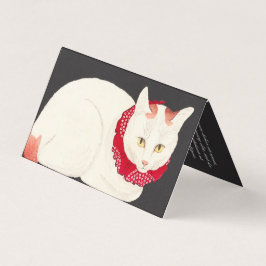 takahashi shotei tama nekko cat portrait ukiyo-e visitenkarten