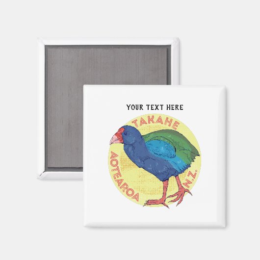 Takahe Aotearoa Neuseeland Magnet (Vorderseite/Rückseite)