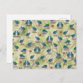 Takahe NZ Vogelmuster Postkarte (Vorne/Hinten)