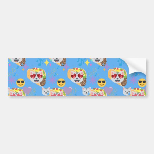 Takakatze Emoji Autoaufkleber (Vorne)