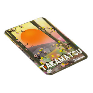 Takamatsu Japan Reiseplakat Magnet
