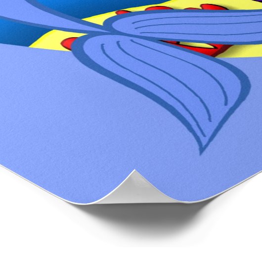 Takara, das Blaue Merfaery und das Dolphin Poster (Ecke)