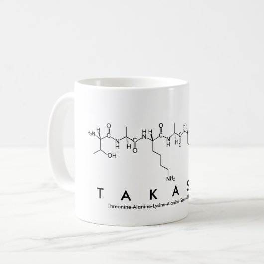 Takashi Peptidname Tasse (Vorderseite Links)