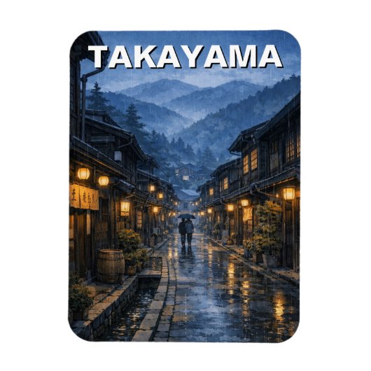 Takayama Japan Reise Magnet (Vertikal)
