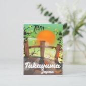 Takayama japanisches Blütenposter. Postkarte (Stehend Vorderseite)