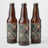 Take a Bow – Gothic Floral Design Bierflaschenetikett (Flaschen)
