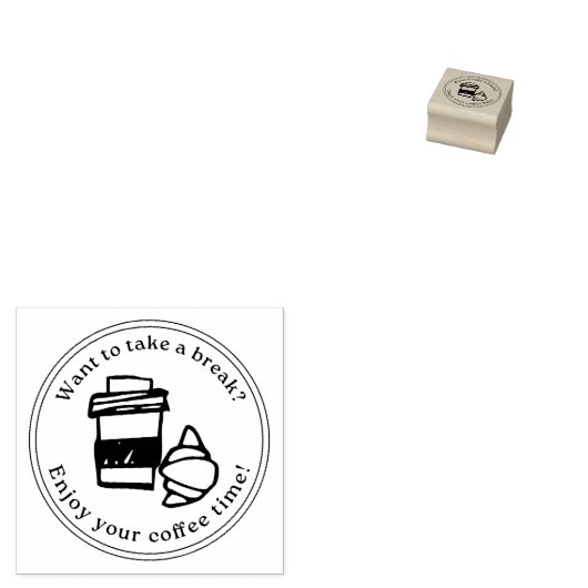 Take a Break Stamp – Coffee Gift Gummistempel (Stempel)