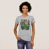 Take a Hike – Funny Hiking Quote with Boot T-Shirt (Vorne ganz)