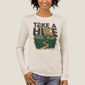 Take a Hike – Funny Hiking Quote with Boot Tri-Blend Shirt (Vorderseite)