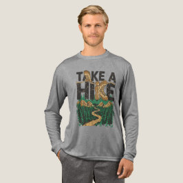 Take a Hike – Funny Hiking Quote with Boot Tri-Blend Shirt