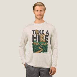 Take a Hike – Funny Hiking Quote with Boot Tri-Blend Shirt
