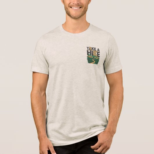 Take a Hike – Funny Hiking Quote with Boot Tri-Blend Shirt (Vorderseite)