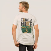 Take a Hike – Funny Hiking Quote with Boot Tri-Blend Shirt (Rückseite voll)
