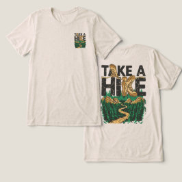 Take a Hike – Funny Hiking Quote with Boot Tri-Blend Shirt
