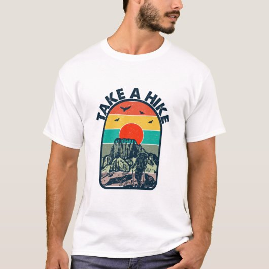 Take a Hike Funny Quote T-Shirt | Minimalist Outdo (Vorderseite)