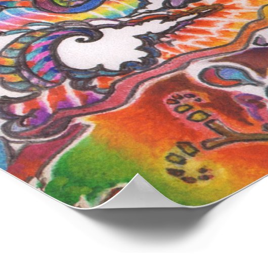 "Take a look" Psychedelic Art Poster (Ecke)