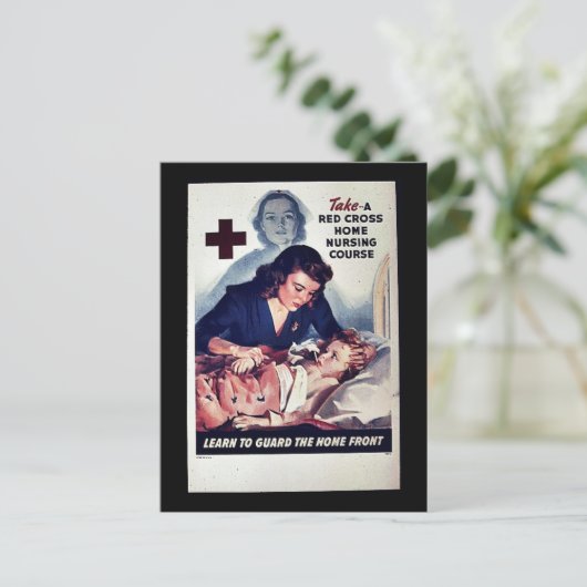 "Take a Red Gross Zuhause Nursing Course" Postkarte (Stehend Vorderseite)