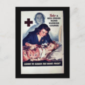 "Take a Red Gross Zuhause Nursing Course" Postkarte (Vorderseite)