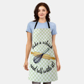 "Take a whisk" Whisk und rollendes Button Bäcker's Schürze (Getragen)