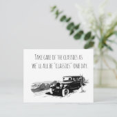 Take Care of Classic Cars Feiertagspostkarte (Stehend Vorderseite)