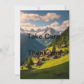 Take Care Thank You Card – Elegant Greetings Dankeskarte (Rückseite)