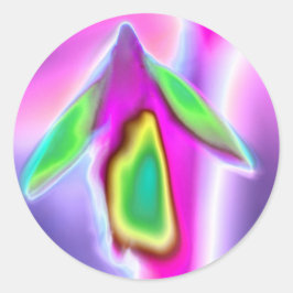 "Take Flight" Blume drucken Rundaufkleber Runder Aufkleber