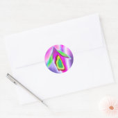 "Take Flight" Blume drucken Rundaufkleber Runder Aufkleber (Umschlag)