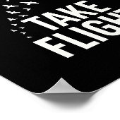Take Flight Motivational Bird Design Poster (Ecke)