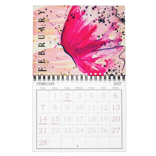 Take Flight Two Page Calendar (12-month) Kalender (Feb 2027)