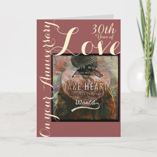Take Heart 30th anniversary card Karte (Vorderseite)