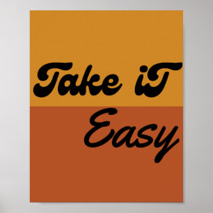 Take It Easy - 60er 70er Themen Retro Groovy Poster