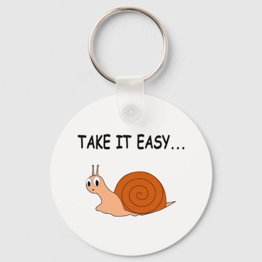 Take It Easy Cute Cartoon Snail Schlüsselanhänger (Vorderseite)