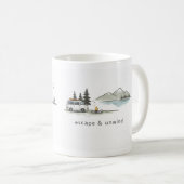 Take It Easy / Escape & Unwind – Minimalist Nature Kaffeetasse (VorderseiteRechts)