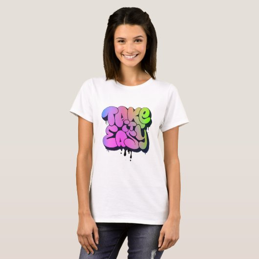Take It Easy Neon Graffiti Tee Uplift Collection (Vorne ganz)