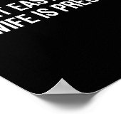 Take It Easy On Me My Wife Is Pregnant Funny Fathe Poster (Ecke)