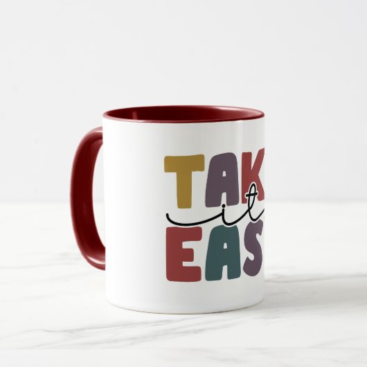 Take It Easy Quote Tasse (Vorderseite Links)