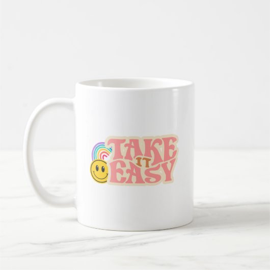 Take It Easy Tasse | Beruhigender Zitat Kaffeebech (Links)