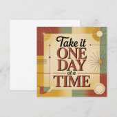 Take It One Day At A Time Einladung (Vorne/Hinten)