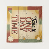 Take It One Day At A Time Wandteppich (Vorderseite (Horizontal))